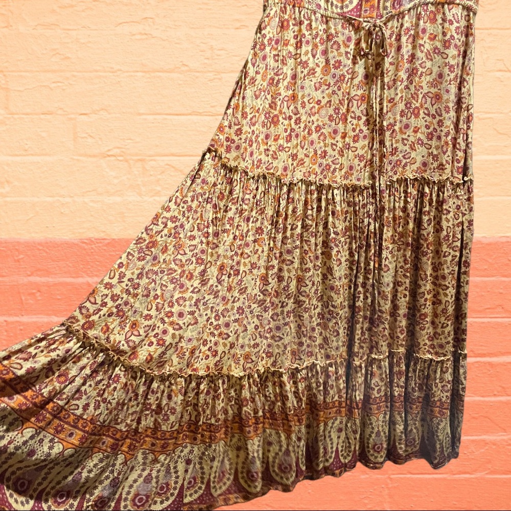 AURA | M | Amber Paisley Peasant Boho Dress EUC - Picture 5 of 16